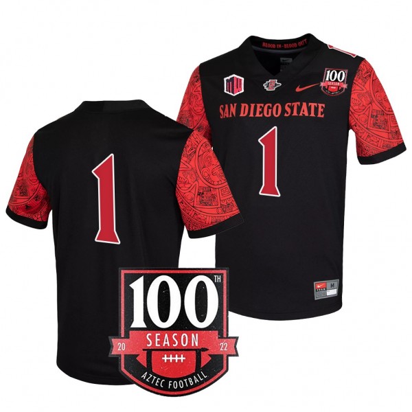 San Diego State Aztecs 100th Season Patch Jersey B...