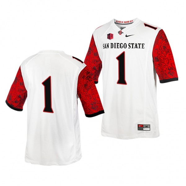 San Diego State Aztecs 1 White Calendar Football Blood In-Blood Out Jersey Men