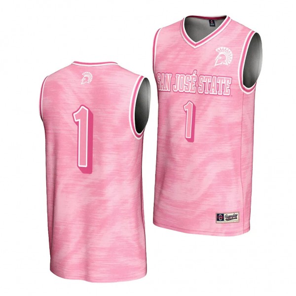 San Jose State Spartans Pink #1 Lightweight Basket...