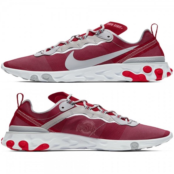 Ohio State Buckeyes College Football Scarlet React Element 55 Shoes