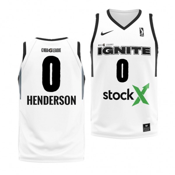 Scoot Henderson NBA G League #0 White 2023 NBA Dra...