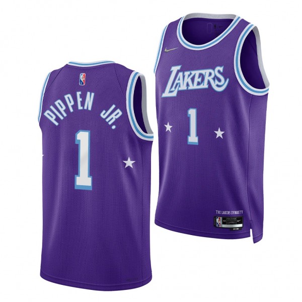 Scottie Pippen Jr. Lakers Purple Jersey City Editi...