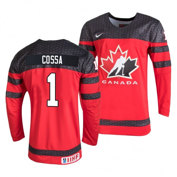 Sebastian Cossa #1 Canada Hockey 2022 IIHF World J...