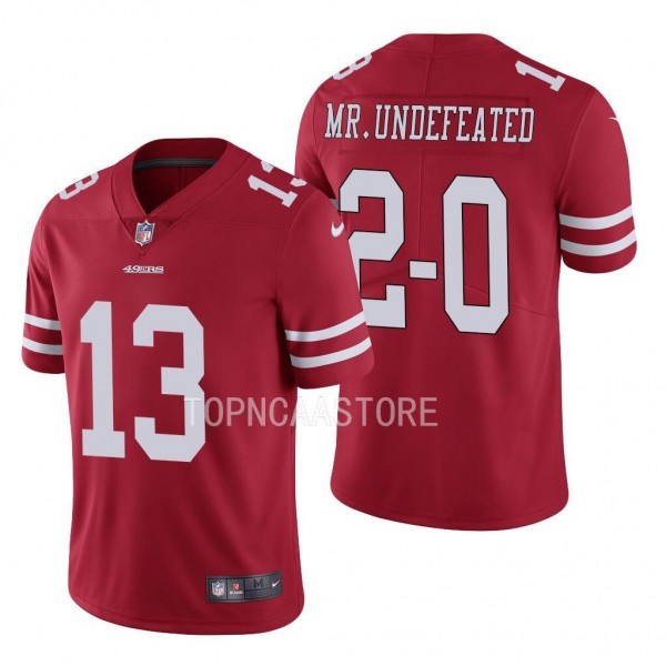 Brock Purdy 2022 NFC West Champs Scarlet Mr.Undefeated Jersey