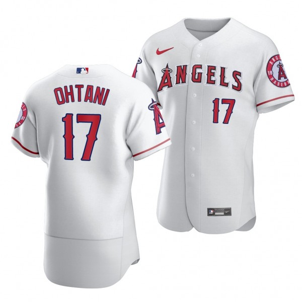 Shohei Ohtani Los Angeles Angels #17 White Authent...