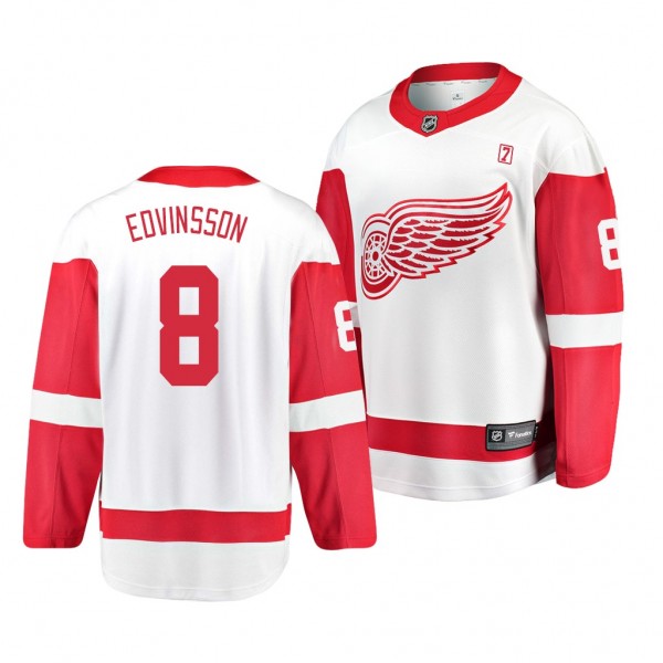 Simon Edvinsson Detroit Red Wings #8 White Jersey ...
