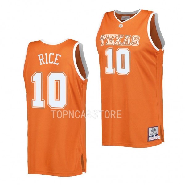 Sir'Jabari Rice Texas Longhorns #10 Orange Throwba...