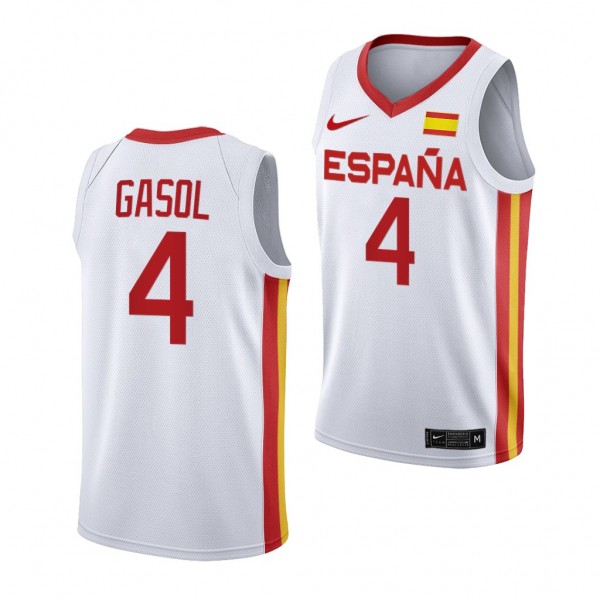 Spain Basketball Pau Gasol 2021 Tokyo Olymipcs Whi...