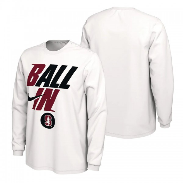 Stanford Cardinal Nike Ball In Bench T-Shirt White
