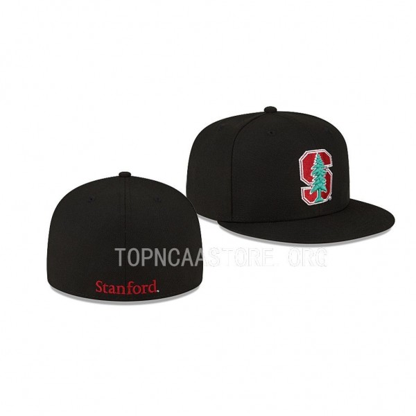 Stanford Cardinal Black College Headwear 59FIFTY Fitted Cap Hat