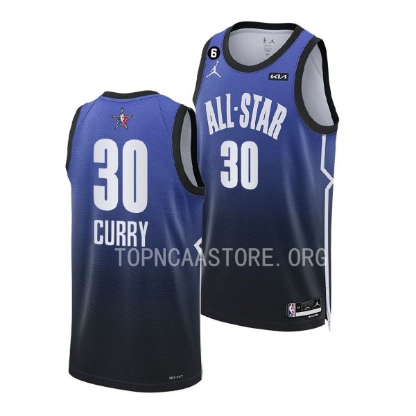 Stephen Curry Warriors #30 2023 NBA All-Star Blue ...