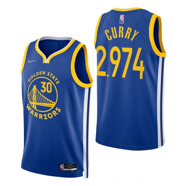 Stephen Curry #30 NBA 2974th 3-points GOAT Shooter...