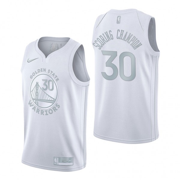 NBA Draft Stephen Curry #30 Warriors Platinum Jersey 2021 NBA Scoring Champion