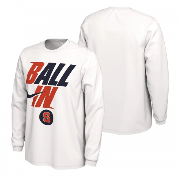 Syracuse Orange Nike Ball In Bench T-Shirt White