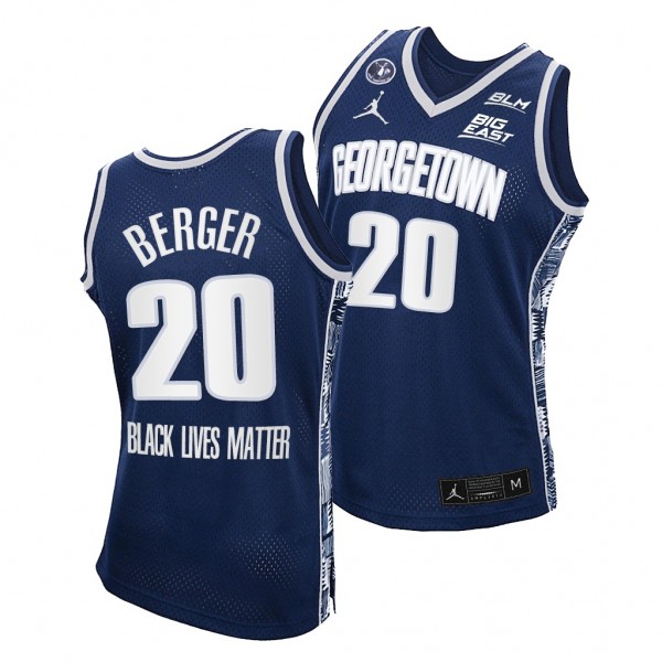 Georgetown Hoyas T.J. Berger Navy 2021 Black Lives...