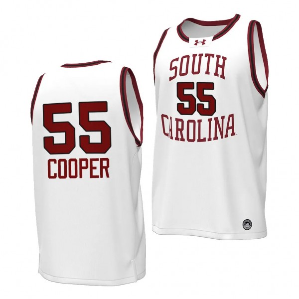 South Carolina Gamecocks Ta'Lon Cooper White #55 M...