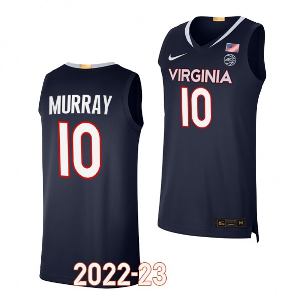 Taine Murray Virginia Cavaliers #10 Navy College B...