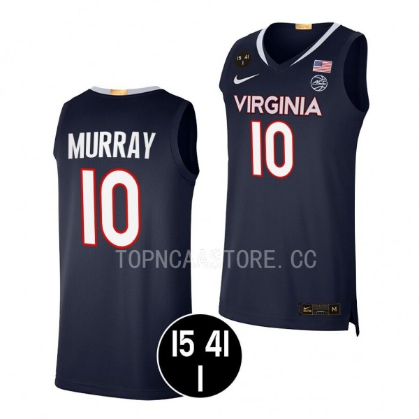 Virginia Cavaliers Taine Murray Navy #10 UVA Stron...
