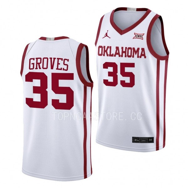 Tanner Groves Oklahoma Sooners #35 White College B...