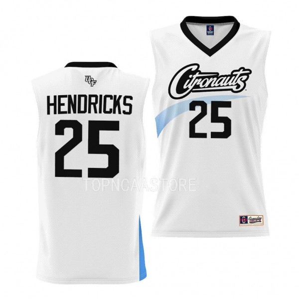 UCF Knights 2023 Space Game Taylor Hendricks #25 White Basketball Jersey