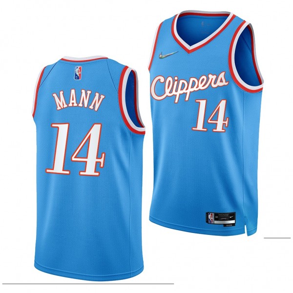Terance Mann #14 Clippers City Edition Blue Jersey...
