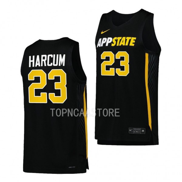 Terence Harcum Appalachian State Mountaineers #23 Black NCAA Basketball Jersey Replica