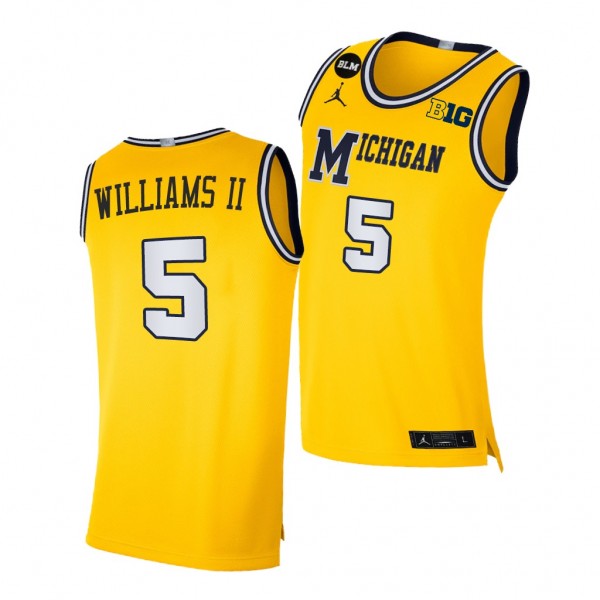 Michigan Wolverines Terrance Williams II Yellow 2021 BLM Social Justice Limited Jersey