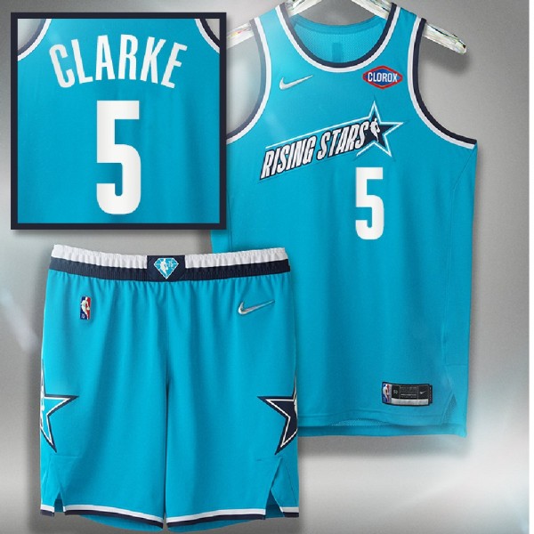 Terrence Clarke 2022 NBA Rising Stars Kentucky #5 Blue Honor NBA Prospect Dratf Jersey