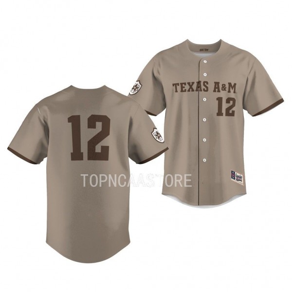 Youth Texas Aggies Corps of Cadets Khaki #12 Jerse...