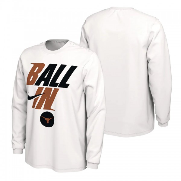 Texas Longhorns Nike Ball In Bench T-Shirt White