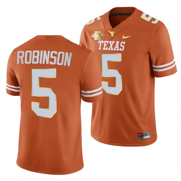 Texas Longhorns Bijan Robinson 5 Orange 2021 Red R...