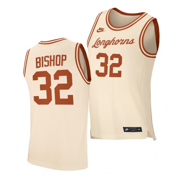 Texas Longhorns Christian Bishop Retro White 2021 Top Transfers Jersey