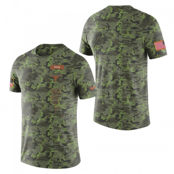 Texas Longhorns Military College  T-Shirt Camo