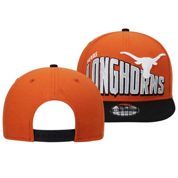 Texas Longhorns Two-Tone Vintage Wave 9FIFTY Snapback Hat Orange