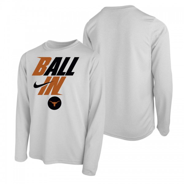 Texas Longhorns Nike Youth Ball In Bench T-Shirt W...