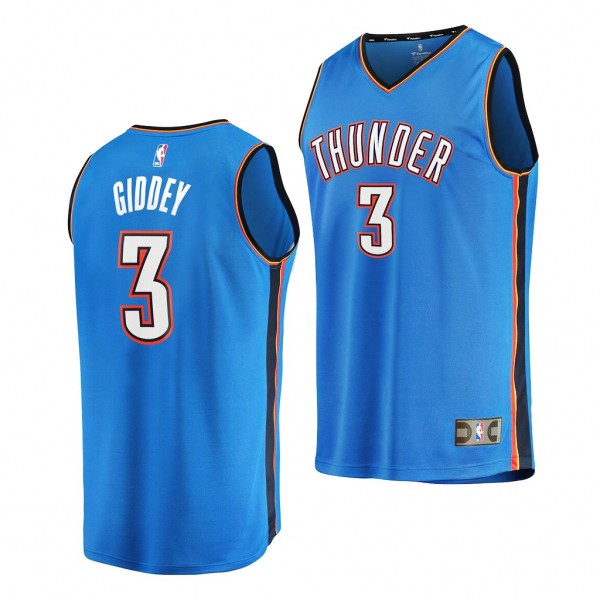 Oklahoma City Thunder Josh Giddey 2021 NBA Draft 1st Round Pick Blue Replica Jersey