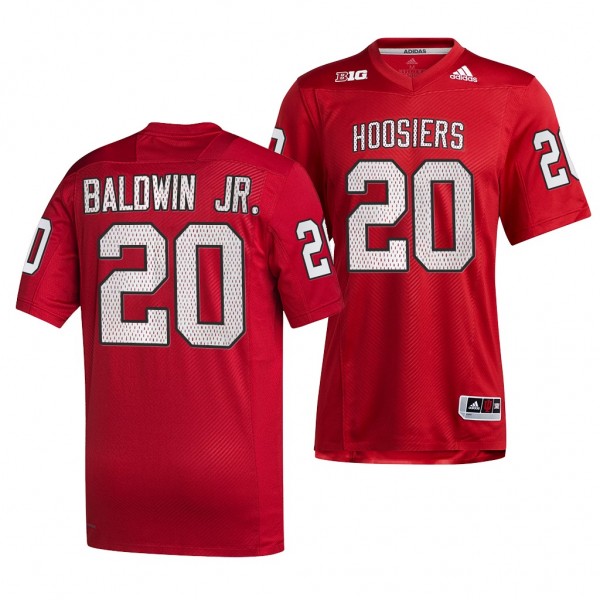 Indiana Hoosiers Tim Baldwin Jr. #20 Crimson For Coach Bill Mallory Jersey Reverse Retro