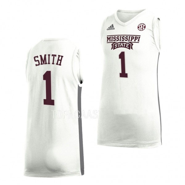 Mississippi State Bulldogs Tolu Smith White #1 Jer...