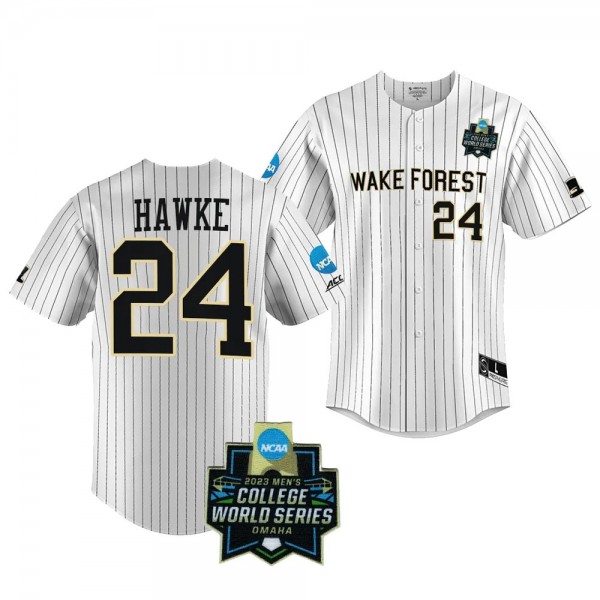 Tommy Hawke Wake Forest Demon Deacons #24 White 20...