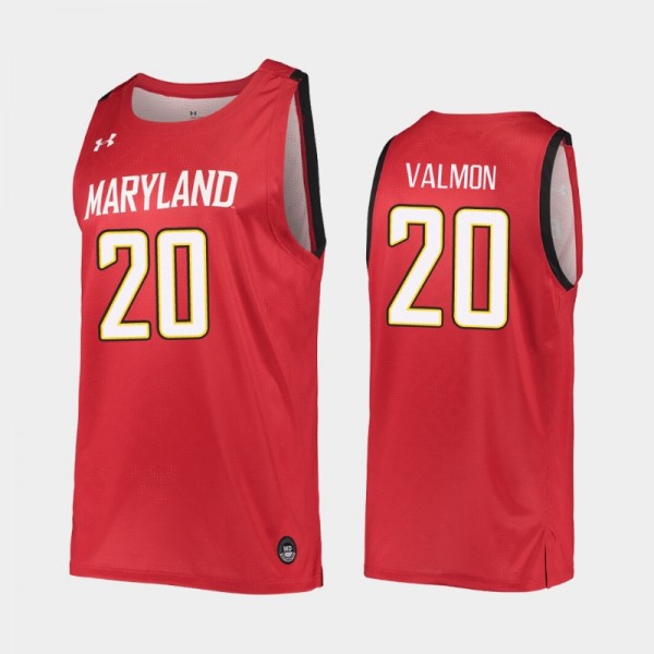 Maryland Terrapins Travis Valmon Red 2019-20 Repli...