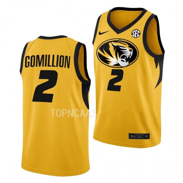 Tre Gomillion #2 Missouri Tigers Alternate Basketb...