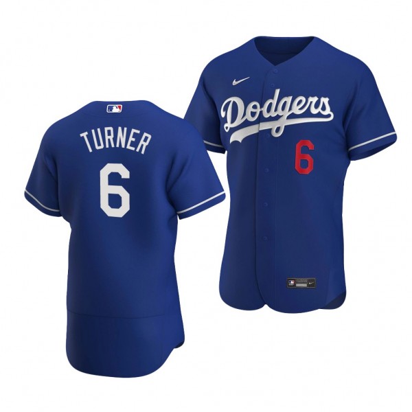 Trea Turner Los Angeles Dodgers #6 Royal Authentic...