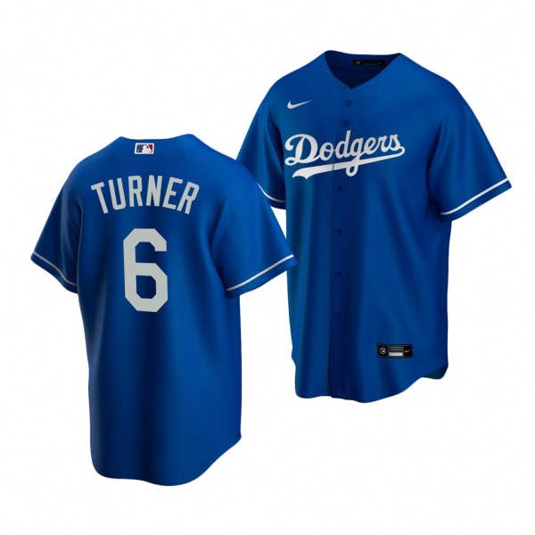 Los Angeles Dodgers Trea Turner 2022 Replica Royal...