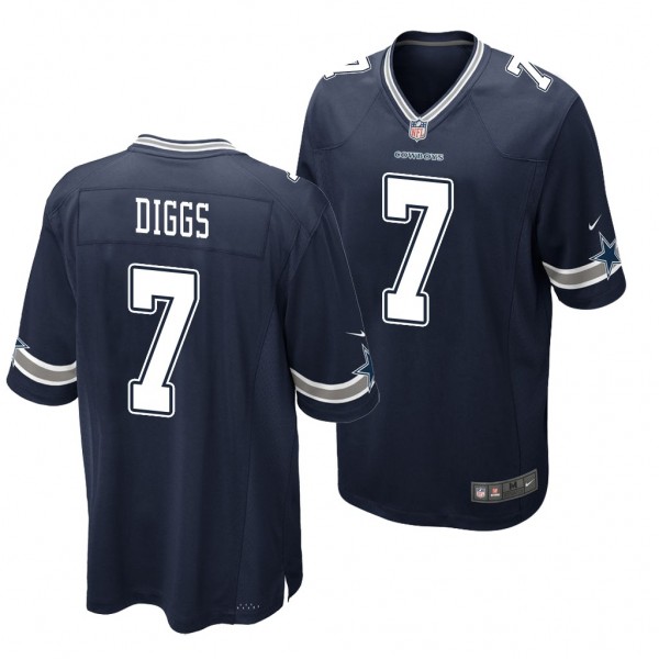 Trevon Diggs #7 Dallas Cowboys Game Navy Men's Jer...