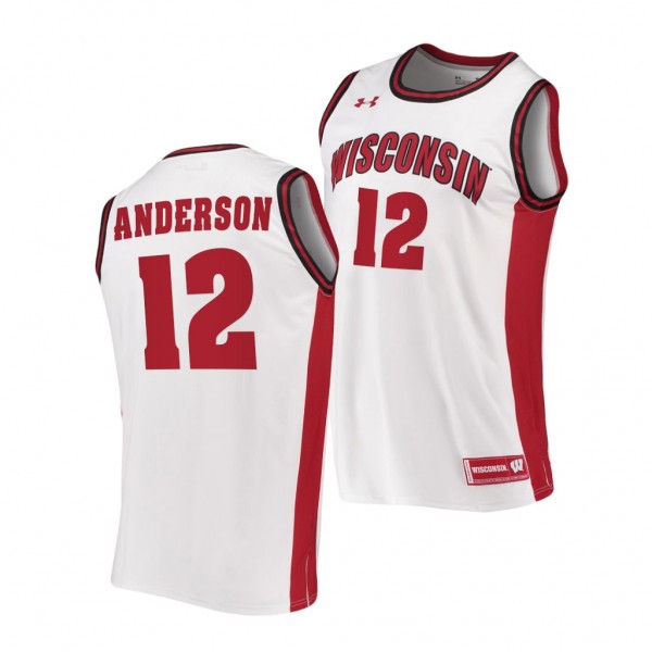 Wisconsin Badgers Trevor Anderson White 2020-21 Re...