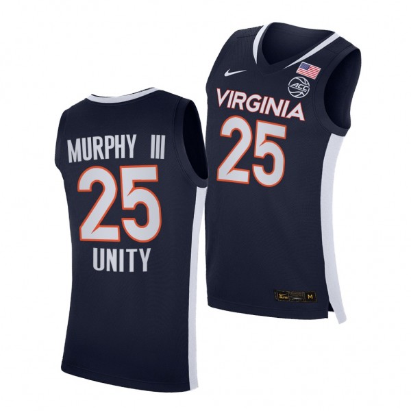 Virginia Cavaliers Trey Murphy III Navy 2021 Unity Road Secondary Logo Jersey Men