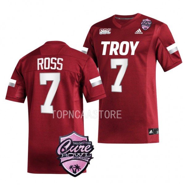 Devonte Ross Troy Trojans #7 Cardinal Jersey 2022 ...