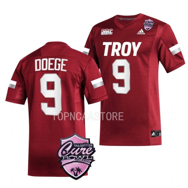 Jarret Doege Troy Trojans #9 Cardinal Jersey 2022 ...