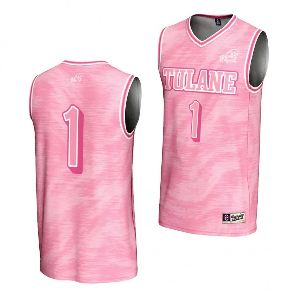 Tulane Green Wave Pink #1 Lightweight Basketball J...