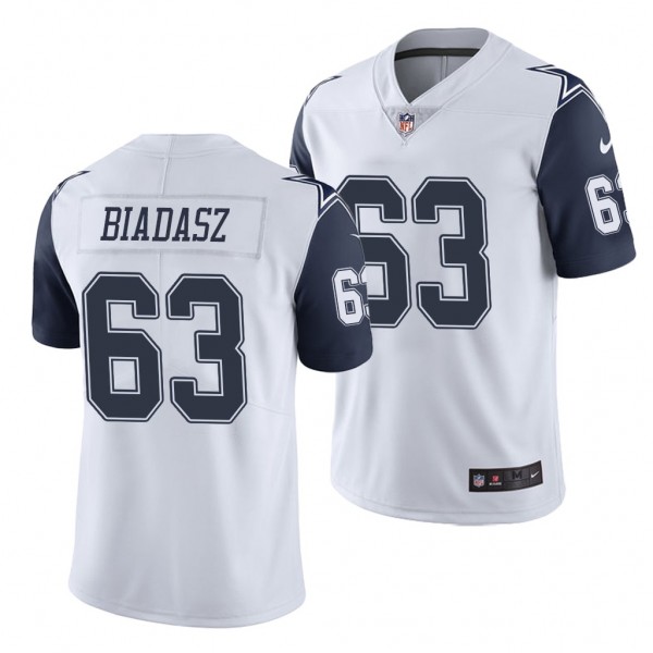 Dallas Cowboys Tyler Biadasz White 2020 NFL Draft Color Rush Limited Jersey